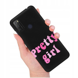 Etui Matowe Czarny do ALCATEL 3L 2021 Modne Wzory