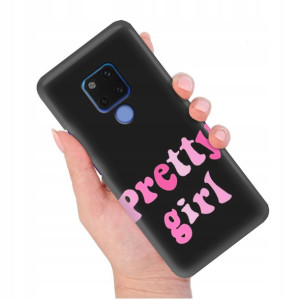 Etui Matowe Czarny do HUAWEI MATE 20 Modne Wzory