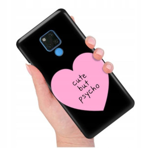 Etui Matowe Czarny do HUAWEI MATE 20 X Modne Wzory