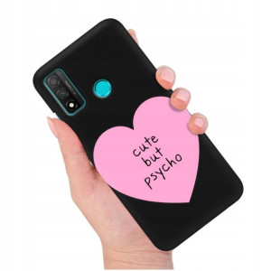 Etui Matowe Czarny do HUAWEI P SMART 2020 Wzory