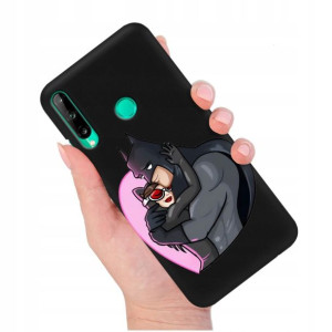 Etui Matowe Czarny do HUAWEI P40 LITE E Top Wzory