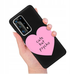 Etui Matowe Czarny do HUAWEI P40 PRO PLUS Wzory