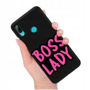 Etui Matowe Czarny do HUAWEI Y7 2019 Modne Wzory