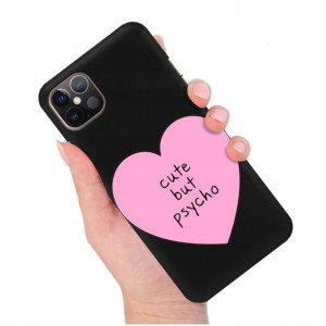 Etui Matowe Czarny do IPHONE 12 PRO Modne Wzory