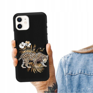 Etui Matowe CZARNY do IPHONE 12 Zabawne Top Wzory