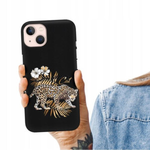 Etui Matowe CZARNY do IPHONE 13 Serialowe Wzory