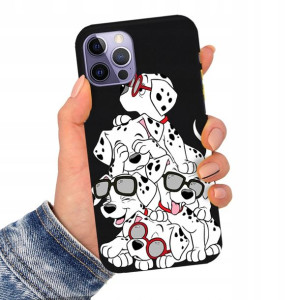 Etui Matowe Czarny do IPHONE 14 PRO Bajki Wzory