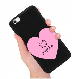 Etui Matowe Czarny do IPHONE 6 PLUS Modne Wzory
