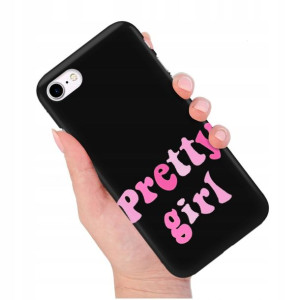 Etui Matowe Czarny do iPHONE SE2/ SE3 Modne Wzory
