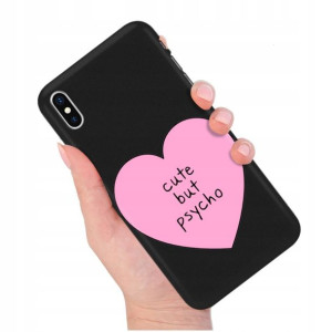 Etui Matowe Czarny do IPHONE X/ XS Modne Top Wzory