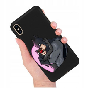 Etui Matowe Czarny do IPHONE XS MAX Modne Wzory
