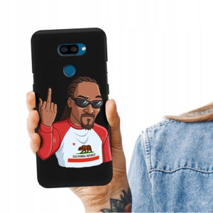 Etui Matowe CZARNY do LG K40s Serialowe Top Wzory