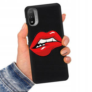 Etui Matowe CZARNY do MOTOROLA E20 Case TOP Wzory