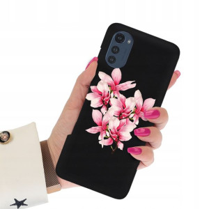 Etui Matowe Czarny do MOTOROLA E32 Wiosna Wzory