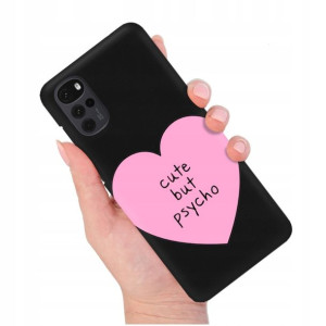 Etui Matowe Czarny do MOTOROLA G22 4G Modne Wzory