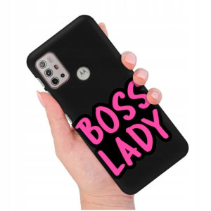 Etui Matowe Czarny do MOTOROLA G30 Modne Top Wzory