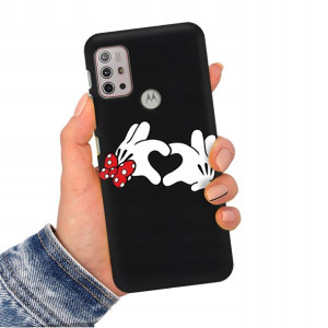 Etui Matowe CZARNY do MOTOROLA G30 Obudowa Wzory