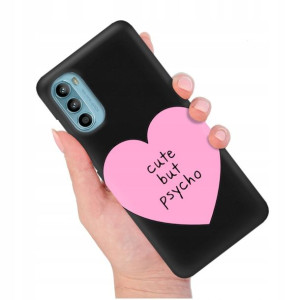 Etui Matowe Czarny do MOTOROLA G52 Modne Top Wzory