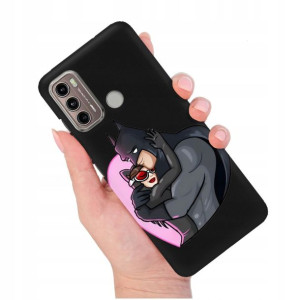 Etui Matowe Czarny do MOTOROLA G60 4G Modne Wzory