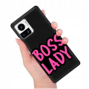 Etui Matowe Czarny do MOTOROLA X30 PRO 5G Wzory