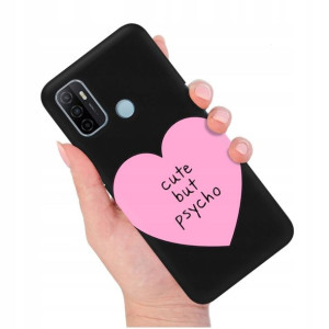Etui Matowe Czarny do OPPO A53 2020 Modne Wzory