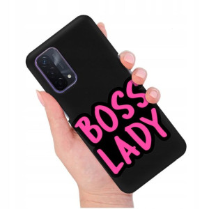 Etui Matowe Czarny do OPPO A74 5G Modne Top Wzory