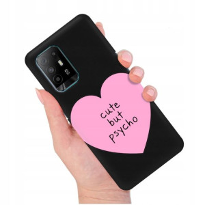 Etui Matowe Czarny do OPPO A94 5G Modne Top Wzory
