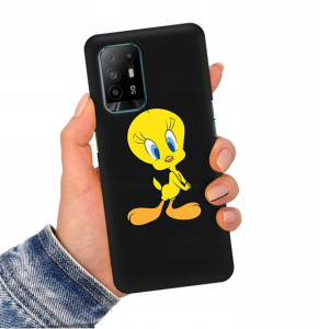 Etui Matowe CZARNY do OPPO A94 5G Obudowa Wzory