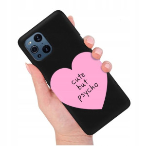 Etui Matowe Czarny do OPPO FIND X3 Modne Top Wzory