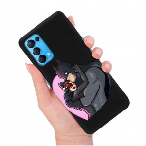 Etui Matowe Czarny do OPPO RENO 5 4G Modne Wzory