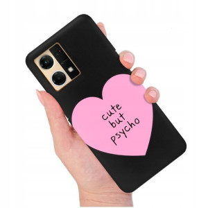 Etui Matowe Czarny do OPPO RENO 7 4G Modne Wzory