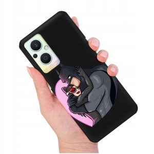 Etui Matowe Czarny do OPPO RENO 7Z 5G Modne Wzory