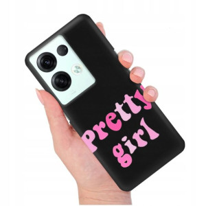 Etui Matowe Czarny do OPPO RENO 8 PRO 5G Top Wzory