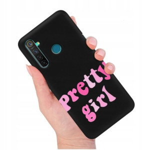Etui Matowe Czarny do REALME 6i Modne Top Wzory