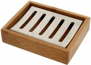 Mydelniczka drewniana bambusowa BAMBOO SOAP BOX