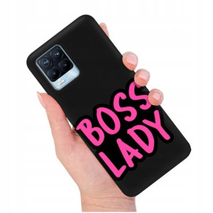 Etui Matowe Czarny do REALME 8 Case Modne Wzory