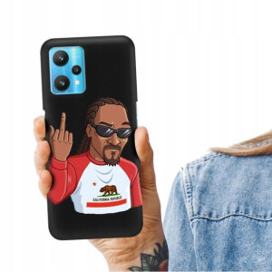 Etui Matowe CZARNY do REALME 9 5G Snoop Dog Wzory