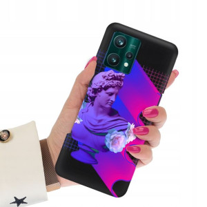 Etui Matowe Czarny do REALME 9 PRO PLUS Art Wzory