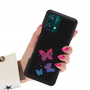 Etui Matowe Czarny do REALME 9 PRO PLUS Case Wzory