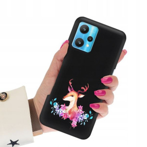 Etui Matowe Czarny do REALME 9 PRO Subtelne Wzory
