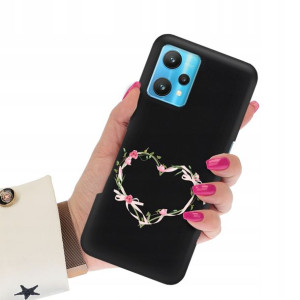 Etui Matowe Czarny do REALME 9 PRO Subtelne Wzory