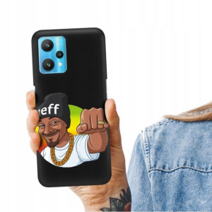 Etui Matowe CZARNY do REALME 9 PRO Zabawne Wzory