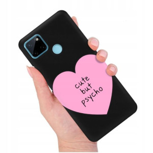 Etui Matowe Czarny do REALME C21Y Modne Top Wzory
