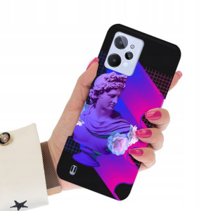 Etui Matowe Czarny do REALME C31 Art Sztuka Wzory