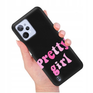 Etui Matowe Czarny do REALME C31 Modne Top Wzory
