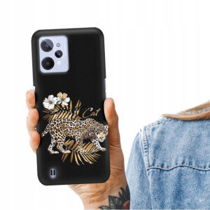 Etui Matowe CZARNY do REALME C31 Zabawne Top Wzory