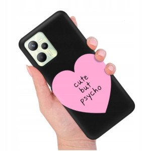 Etui Matowe Czarny do REALME C35 Modne Top Wzory