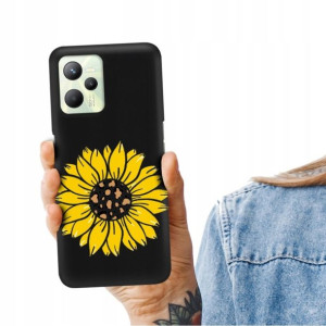 Etui Matowe CZARNY do REALME C35 Serialowe Wzory