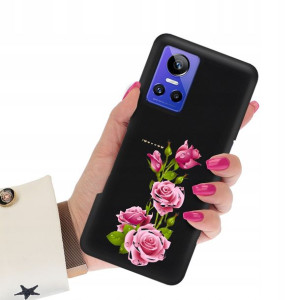 Etui Matowe Czarny do REALME GT NEO 3 5G Top Wzory