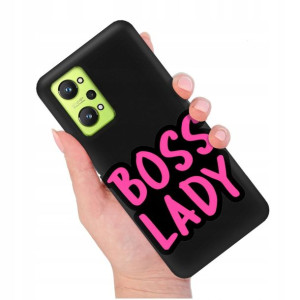 Etui Matowe Czarny do REALME GT2 5G Modne Wzory